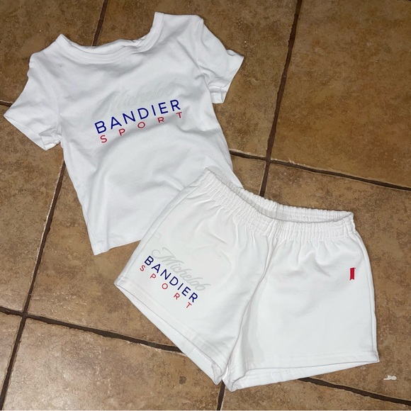 Michelob ULTRA x BANDIER | SET! NWOT! Tee Shirt + Shorts Size: S/M - Picture 2 of 4